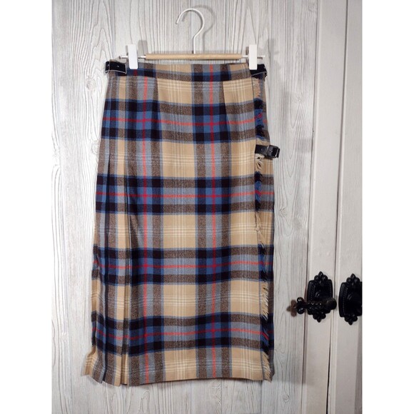 Vintage James Dalgliesh Tartan Plaid Wool Scottish Kilt Skirt 8 Punk Goth - Picture 2 of 12